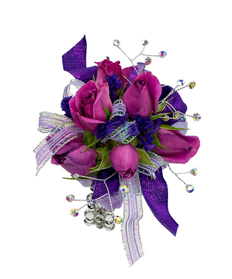 Royal Purple Wrist Corsage