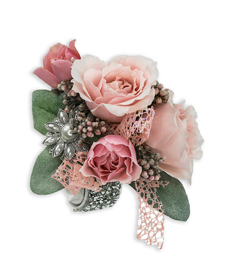 Victorian Blush Wrist Corsage
