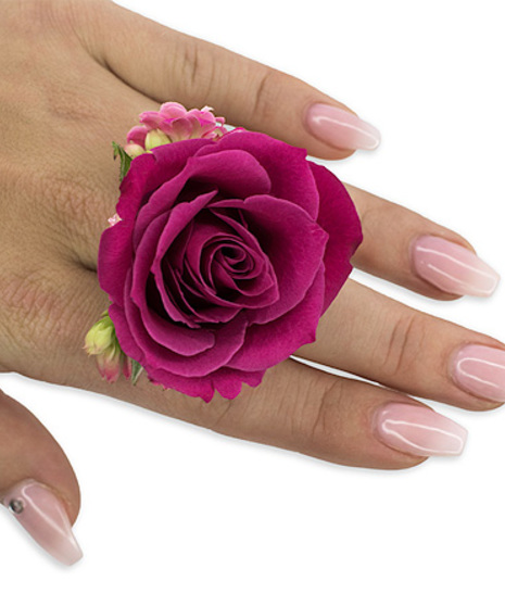 Fuchsia Floral Ring